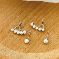 Shangjie OEM aretes Wholesale Women 925 Sterling Silver Earring Fashion Jewelry Charm Stud Pearl Earring for Gift